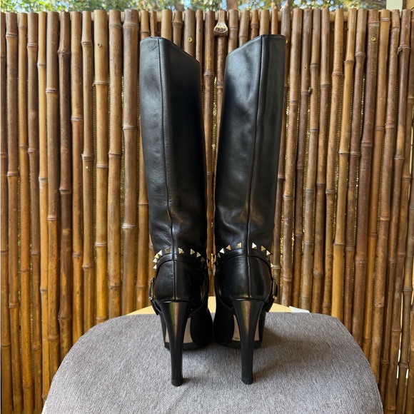 VALENTINO GARAVANI pull-up rockstars knee high boots - Picture 4 of 10